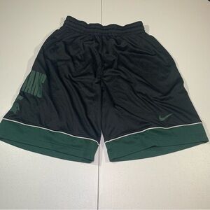 Nike Michigan Spartans Basketball Mens Shorts Mens Size Medium Black Green